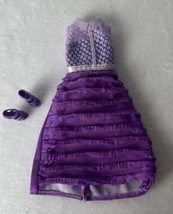 Beautiful ￼Barbie Sparkly lavender￼ Summer Dress &amp; Shoes￼ - £10.66 GBP