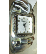 Vintage Geneva Ladies Wristwatch Clamper Bracelet Platimum 7003 - $6.39