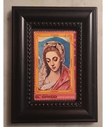 Framed Stamp Art - Equitorial Guinea - Greco Painting - $184.99 MXN