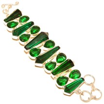 Chrome Diopside Gemstone Handmade Fashion Ethnic Bracelet Jewelry 8-9&quot; S... - £16.75 GBP