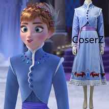 Olaf&#39;s Adventure Princess Anna Cosplay Costume, Anna Dress Christmas Win... - £143.43 GBP