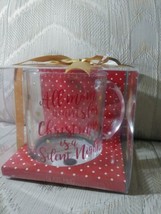 All Mom Wants For Christmas Is A Silent Night Glass Mug 14 Oz Tri Coastal Design - £18.68 GBP