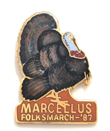 Marcellus Park NY Folksmarch &#39;87 Turkey Pin Wildlife Bird Walking Event ... - $12.99