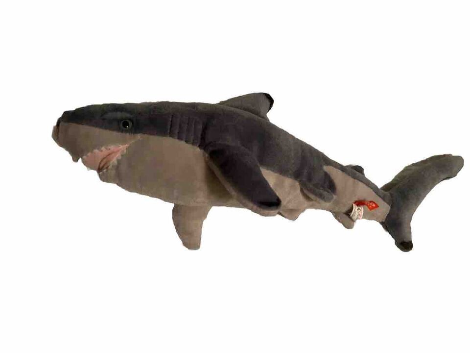 2014 Wild Republic Blacktip Reef Shark Plush 23" Stuffed Animal Gray - £17.82 GBP