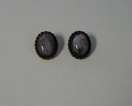 NEW! Women's Very Nice Fashion Costume Faux Purple Gem Clip On Earrings VINTAGE - $16.99