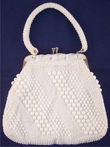 Vintage Hand Made Beaded Purse Handbag Hong Kong MCM 1950s 1960s - £15.68 GBP