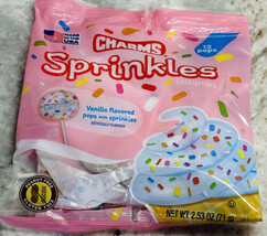 Charms Sprinkles Vanilla Pops With Sprinkles:2.53oz/71gm-Peanut/Gluten Free - £7.79 GBP