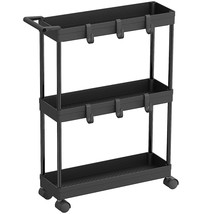 Simplehouseware Kitchen Cart Storage 3-Tier Slim/Super Narrow Shelves With Handl - £30.36 GBP