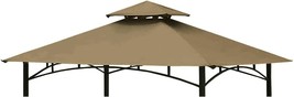 Tanxianzhe 5Ft X 8Ft Grill Gazebo Shelter Replacement Canopy Cover Double, Khaki - £41.55 GBP