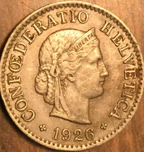 1926 Switzerland 5 Rappen Coin - £1.78 GBP