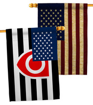 US Ownership Tanos - Impressions Decorative USA Vintage Applique House Flags Pac - £47.67 GBP