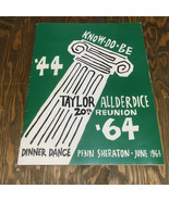 Vintage Taylor Allderdice High School class of 1944 20th reunion booklet - €30,68 EUR