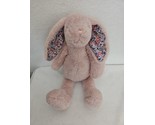 Manhattan Toy Easter Bunny Plush Soft Pink Flower Ears 14&quot; Pink Mauve - $24.73