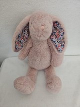 Manhattan Toy Easter Bunny Plush Soft Pink Flower Ears 14&quot; Pink Mauve - £19.59 GBP