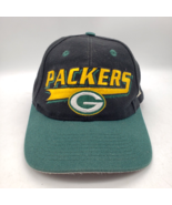 Vintage GREEN BAY PACKERS Snapback Hat 90s Logo Athletic NFL Cap Black G... - £13.38 GBP