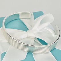 6.5&quot; Tiffany &amp; Co Coin Edge Cuff Bracelet in Sterling Silver - £347.28 GBP