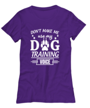 Dogs TShirt Dog Training Voice Purple-W-Tee  - £16.74 GBP