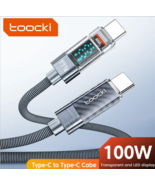 Toocki 60W Transparent USB C To Type C Cable  Fast Charging USB-C to USB... - £7.52 GBP