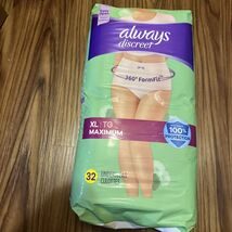 Always Discreet Adult Incontinence Underwear for Women, Size XL, 32 - $21.99