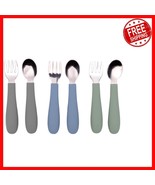 Minimalist Toddler Utensils - 3 Forks &amp; 3 Spoons in Food-Grade Silicone - $495.41 MXN