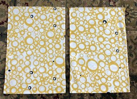 Set of 2 IKEA TORENIA Pillow Covers Mustard Yellow Circles Bubbles 20 x 29 - $29.69