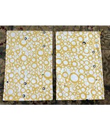 Set of 2 IKEA TORENIA Pillow Covers Mustard Yellow Circles Bubbles 20 x 29 - £23.73 GBP