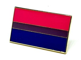 Bisexual Pride BI Pin Badge Rectangular 25 x 15mm Enamel LGBTQIA Quality... - £3.94 GBP