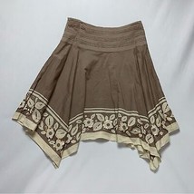 Forever 21 Tan Handkerchief Skirt Women’s Medium Sequin Appliqué Circle ... - £12.63 GBP