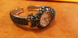 Collezio Bracelet Watch Blue Sapphire Swarovski Crystals, Quartz, Japan ... - $45.00