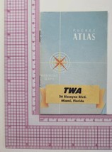 TWA Airlines Pocket Atlas Vintage 4.25&quot; x2.75&quot; - £13.28 GBP