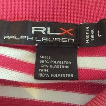 RLX Ralph Lauren Polo Red Striped Golf Shirt Mens Size L - £18.16 GBP