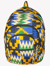 Kente Print African Backpack Book Bag Rucksack Handmade Backpack Fabric ... - $54.72 CAD