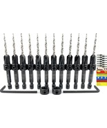 Countersink Drill Bit Set for Wood with Tapered Drill Bit 12 Pc #6 (9/64&quot;) - $43.99