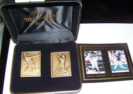 set of {2} 1990&#39;s bronzecommerative baseball card {the highland mint} - £23.37 GBP