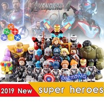 New 24pcs Avengers Endgame Thanos Captain Marvel Hulk Thor Iron Man Minifigures  - £36.62 GBP
