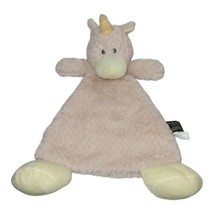 Demdaco Unicorn Security Blanket Lovey Rattle Pink Plush Toy Baby Sewn eyes 2018 - £8.03 GBP