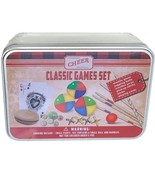 Classic Games Tin Case toy gift -marbles juggling yoyo jacks cards picku... - £7.94 GBP