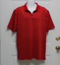 New XL Callaway Perry Ellis Mens  Red Mix Textured Poly Blend Polo Rugby Shirt - £7.02 GBP