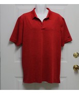 New XL Callaway Perry Ellis Mens  Red Mix Textured Poly Blend Polo Rugby... - £7.09 GBP