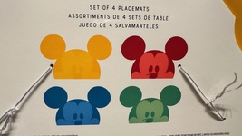 Disney Parks Mickey Mouse Placemat Set of 4 NEW image 2