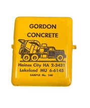 Haines City Lakeland FL Florida GORDON CONCRETE Advertising Metal Clip C... - £21.32 GBP