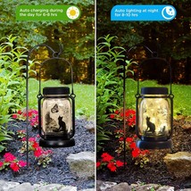 Cat Butterfly Solar Light Fairy Lantern Garden Lights jar Bottle Light Solar Lan - £39.35 GBP