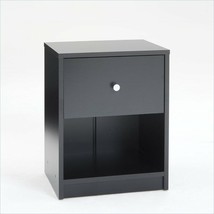 Atlin Designs 1 Drawer Nightstand in Black - £53.34 GBP