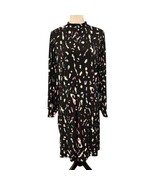 Lane Bryant Dress Womens 18/20 Black Colorful Abstract Print A Line Jers... - $32.40