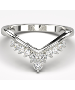 Moissanite Eternity Band Silver Wedding Jewelry Women Real Round Rings Vvs1 - €97,63 EUR