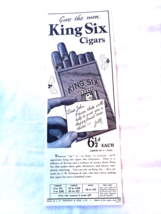1939 Ad Give The Men King Six Cigars - $184.10 MXN