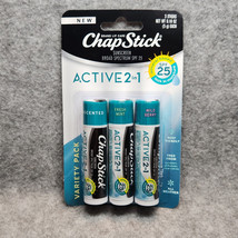 ChapStick Active 2 in 1 Sunscreen SPF 25 Lip Balm Variety Pack 3 Sticks NEW - $6.00