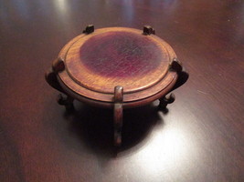 Chinese small wood stand for urn hand made 1950s [japbx] - $54.45
