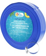 U.S. Pool Supply 1 1 2&quot; x 100&#39; Heavy Duty Blue Flexible Swimming Pool Ba... - $69.80