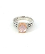 David Yurman Citrine Diamond Ring Size 8.5 Sterling Silver Estate DY660 - $9,105.81 MXN